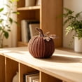 thumbnail image 4 of 20cm Resin Pumpkin Figurines with Woven Texture Fall Decor Autumn Decor Halloween Thanksgiving Decorations for Home, 4 of 5