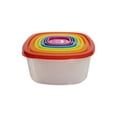 thumbnail image 2 of Contenedores Para Alimentos Ideen De Plástico Cuadrados Juego De 7 Piezas 200 a 5200 ml, 2 of 4