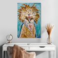 thumbnail image 2 of Elephant Stock Chicken Lola Polish Chicken Wall Art - Vertical Canvas Wall Art - Living Room Wall Decor - Animal Canvas - Teal And Orange Decor By Hippie Hound Studios - 20" x 30", 2 of 4