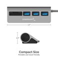 thumbnail image 4 of Hub USB-C 3.0 5 en 1 con lector de tarjetas SD y 3 USB 3.0 SABRENT, 4 of 7