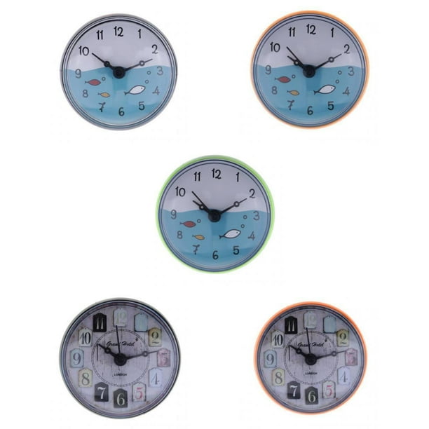 Reloj de bano de 5 piezas reloj de pared impermeable para bano Mini reloj de pared para bano decoracion del hogar Macarena Mini reloj de bano Bodega Aurrera en linea