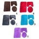 thumbnail image 5 of Ounissouiy Paquete de 3 fundas de asiento suavidad multicolor gran decoración almohadilla de baño multiusos alfombrilla de baño suministros de Juegos de accesorios de baño Azul, 5 of 6
