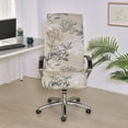 thumbnail image 4 of Funda para silla de oficina con cremallera, funda para silla giratoria para computadora, funda protectora elástica para silla de hotel con reposabrazos unidos, 4 of 6