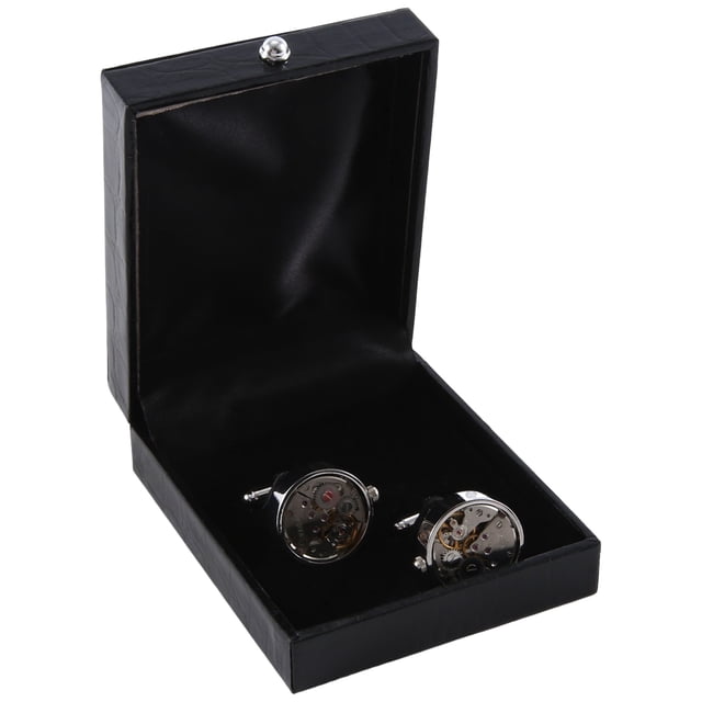 Mechanical Watch Movement Cufflinks for Mens Shirt Cuff Functional Watch Mechanism Cuff Modeling Cufflinks
