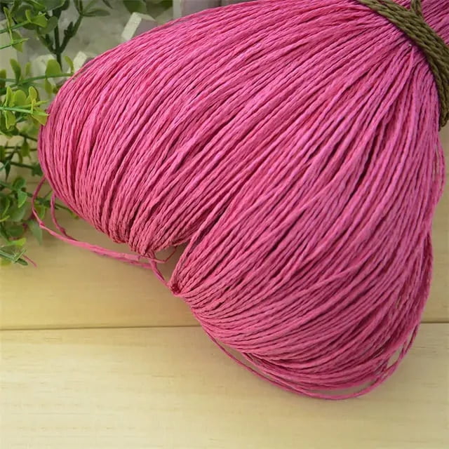 600 Meter 500g Summer Raffia Yarn Crochet Natural Straw Threads Handcrafts For DIY Knitting Hat Handbag Basket Rattan Material