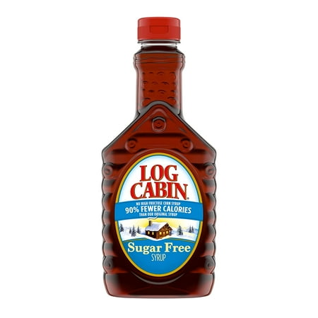 Log Cabin Sugar Free Syrup with Sweet Maple Flavor, Plastic Bottle, 12 oz