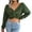 Army Green, variant on IROINNID Womens Sweater V-Neck Pullover Sweater Solid Color Leisure Cropped Long Sleeve Knit Sweater
