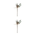 thumbnail image 4 of Monstrate Rama de pino de escarcha de nieve falsa, decoración de Navidad de plástico, rama de pino Artificial DIY, cono blanco Type2 NO2 Monstrate CBP040947, 4 of 6