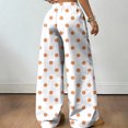 thumbnail image 7 of Hearthz Women’s Pajama Pants Drawstring Wide Leg Polka Dot Lounge Pants Womens Baggy Soft Comfy Lightweight Womens Sleep Pants, 7 of 7