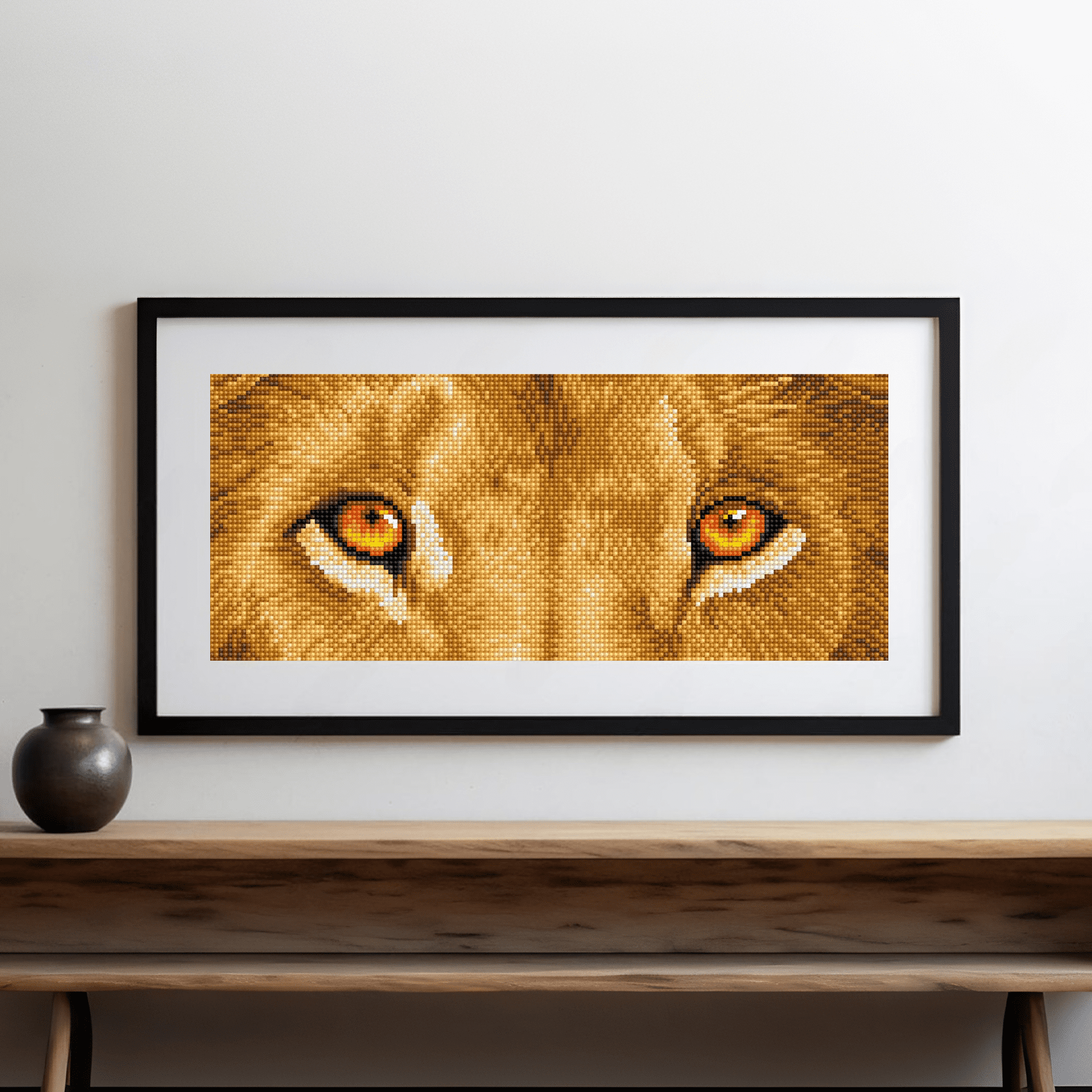 Diamond Dotz Lion Spy Animal Diamond Painting Kits for Adults - Diamond Art Kits a Relaxing Creative Craft Kit with Dotz Gems 7.1"x16.5"