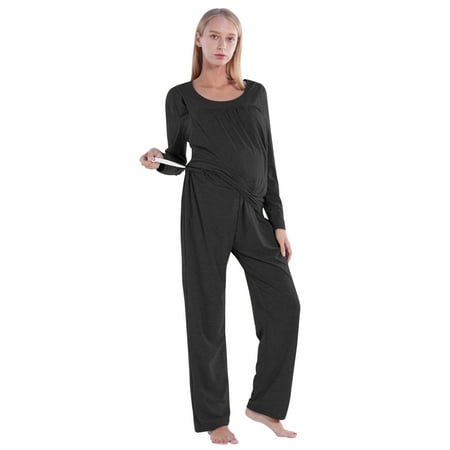 

Women s Maternity Nursing Pajamas Set Long Sleeve Breastfeeding Pajamas & Pants Pregnancy PJS