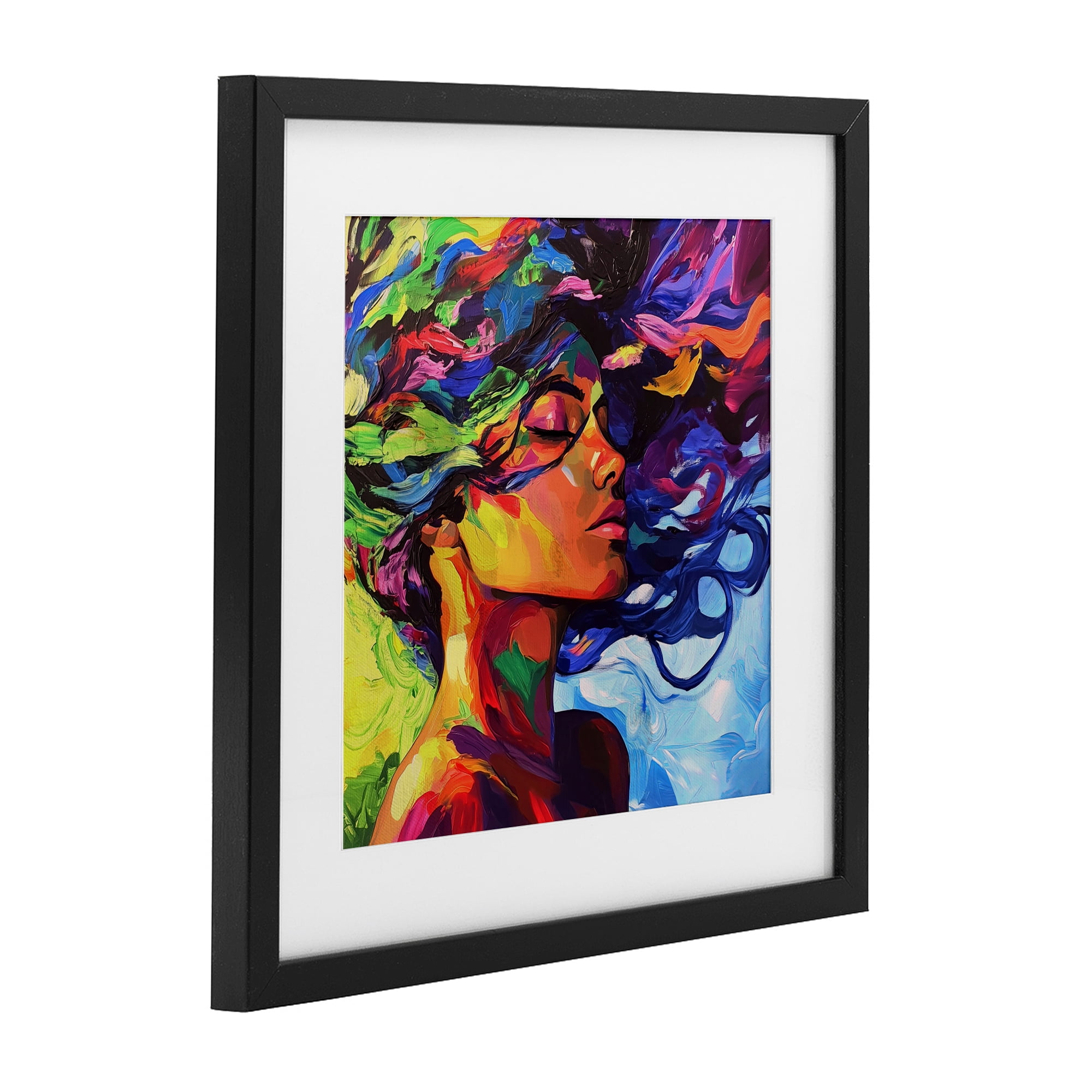 Stupell Industries Flowing Whirlwind Of Colors Black Framed Print Under Glass, design by Svetlana Aleynikova