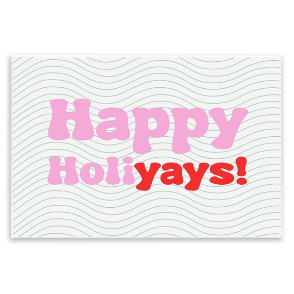 Stupell Industries Contemporary Happy Holiyays Patterned Wall Plaque Art, 19 x 13, by Lil' Rue