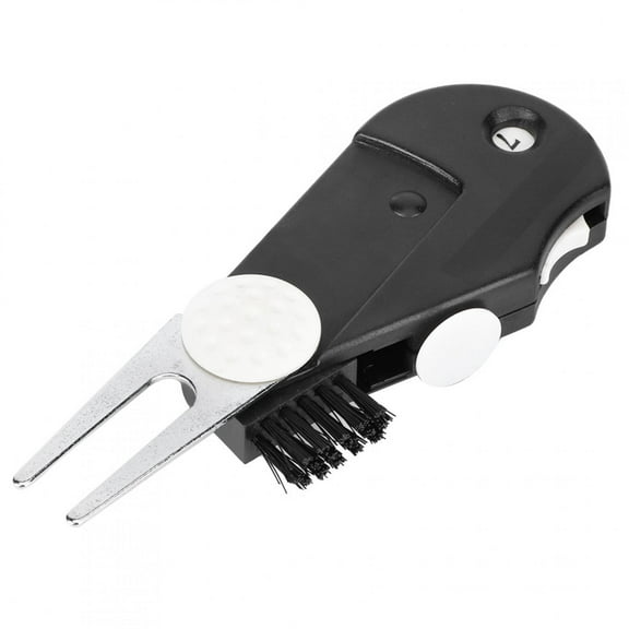 Golf Divot Repair Tool,MultiFunction Golf Divot Tool Tool with Tuning Fork Ball Marker Brush Stroke Counter and Belt Clip,Divot Tool