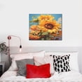 thumbnail image 4 of Logiee Sunflower Blue Sky Print Canvas Wall Art ,Art Poster,Canvas Decorative Picture,Decor Wall Pictures for Living Room Bedroom Bathroom,Ready to Hang, 4 of 6