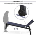 thumbnail image 6 of PURPLE LEAF Outdoor Chaise Lounge Set 2 Pieces Textilene Pool Lounge Chairs with Wheels Sunbathing Chair for Outdoor, Beach, Yard, Side Table Included, Navy Blue, 6 of 14