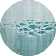 thumbnail image 2 of Addison Rugs Mayfield Washable Transitional Nautical Teal Round Rug, 8' x 8', 2 of 5