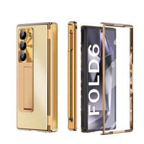 TECH CIRCLE For Samsung Galaxy Z Fold 3 5G Aluminum Alloy Metal Case, Kickstand 2 Hinges Protector, a Pen ,Glass Screen Protector, Camera Protect, Men Women Heavy Duty Cover,B