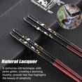 thumbnail image 2 of Japanese Set with 2 Ceramic Panda Holders - 9-Inch Elegant Reusable Chopstiks Gift Set for Sushi Lovers Couples, 2 of 2