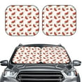 thumbnail image 2 of Xecao Hand Drawn Watermelon for Foldable Car Sun Shades (2-Pack) offer sun protection with an easy-fold design for convenient windshield shading., 2 of 7