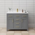 thumbnail image 2 of Wyndham Collection Beckett 42" Wood Single Bathroom Vanity in Gray/Gold, 2 of 6