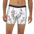 thumbnail image 2 of Cauagu Lavender Flowers Print Men's Boxer Briefs, Funny & Cute Underwear Elastic Waistband Briefs Ideal Gift for Men,1-Pack, 2 of 7