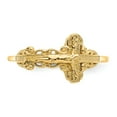 thumbnail image 5 of 14K Yellow Gold Ring Band Themed Diamond-Cut Crucifix, 5 of 5