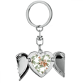 thumbnail image 1 of Elegant Rattan Flowers Decorative Heart Angel Wing Key Chain Holder, 1 of 3