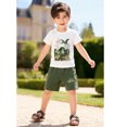 thumbnail image 2 of Emy Dola Toddler Boy Summer Clothes 2-Pieces Outfits Kids Casual Cute Graphic Cotton Short Sleeve Shirt Shorts Set 2-7 Years, 2 of 7