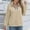 #0451-Khaki, variant on Ailaofu Womens Casual Textured Sweatshirt Colorblock Striped Collar Quarter Zip Long Sleeve Pullover Tops