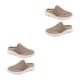 thumbnail image 1 of 1 par de toboganes para mujer Sonducket sandalias transpirables de tacón plano Caqui Talla 42, 1 of 6