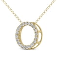 thumbnail image 2 of SZUL Women's 1/4 Carat TW Lab Grown Diamond Circle Pendant in 14K Yellow Gold, 2 of 5