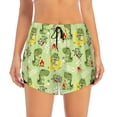 thumbnail image 2 of Goofa Cute Dinosaurs Cartoon Printed Women 2 in 1 Running Shorts,Quick Dry Athletic Workout Shorts,High Waisted Athletic Shorts with Liner Pockets-, 2 of 9