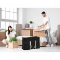 thumbnail image 6 of Unique Bargains 1 Pack Clothes Storage Bags Moving Bags Black 31*22*10in, 6 of 7