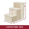 thumbnail image 3 of TRIXIE 3-Step Foldable Velour Pet Stairs with Storage, Beige, 3 of 6