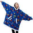thumbnail image 1 of Sudadera portátil con capucha Giggling Getup Sherpa, forro polar, azul, 1 of 8