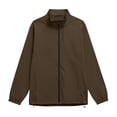 thumbnail image 5 of Edvintorg Windbreaker Jacket Women Lightweight Outdoor Long Sleeve Loose Casual Zip Up Coat Women's Clothing Brown XXL, 5 of 8