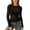 Black, variant on Womens Long Sleeve Tops Fashion Mesh Shaping Fit Crew Neck Layering Basic Casual Tee T Shirts for Women Black M