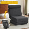 thumbnail image 6 of Single Sofa Chair Foldable Single Sofa Bed with Pillow,Portable Foldable Sofa Bed,Leisure Sofa Chair,Easy to Store,Made of Breathable and Wearable Linen, 6 of 12