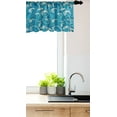thumbnail image 3 of Ambesonne Sea Window Valance, Nautical Foamy Lines Drawing, 54" X 18", Sea Blue Ivory, 3 of 3