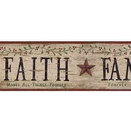 878098 Faith, Family, Friends Wallpaper Border BG1608bd YC3390bd