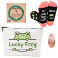 thumbnail image 1 of Set de regalo FJHAIY Frog Lovers con bolsa de cosméticos, pulseras y calcetines, 1 of 6