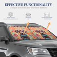 thumbnail image 4 of Windshield Sun Shade, Painted Flower Puppy Foldable Car Sun Shade Windshield for Front, 2 Pieces, 4 of 7