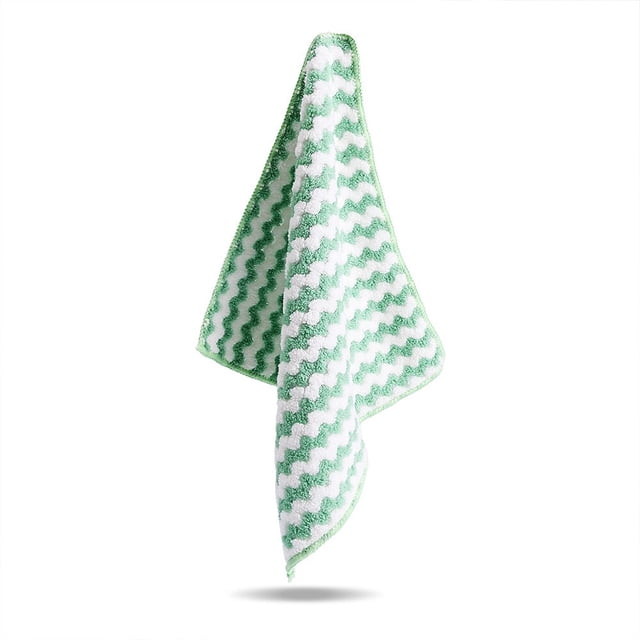 Toalla de limpieza de platos multifunción para el hogar, paño de microfibra absorbente a rayas, suministros de cocina, 25x25cm