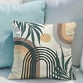 thumbnail image 5 of Boho Pillow Covers 18x18 Set of 2, Green Leaf Mid Century Farmhouse Decorations Throw Pillow Covers Modern Tropical Bohemian Outdoor Decorative Cushion Case for Couch Sofa Home, 5 of 6