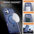 thumbnail image 3 of Allytechgroup iPhone 16 Plus Case Magnetic, Compatible with Magsafe Matte Back Cover Military Grade Shockproof Anti-Scratch Slim Fit Phone Case Cover for Apple iPhone 16 Plus, Darkblue, 3 of 9