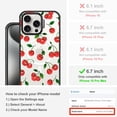 thumbnail image 2 of Magnetic Case for iPhone 15 Pro Max, 10ft Military-Grade Protection, Compatible with Magsafe, Shockproof Phone Case for iPhone 15 Pro Max - Cute Cherry - Clear Black, 2 of 7