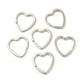 thumbnail image 3 of 200 pc Iron Split Key Rings Keychain Clasp Findings Heart Platinum 31x31x3mm, 3 of 3