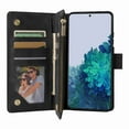 thumbnail image 5 of Galaxy S21 Ultra Wallet Case, Dteck Soft Leather Zipper Wallet Case Magnetic Buckle Horizontal Flip Cover with 5 Card Slots/Photo Pocks for Samsung Galaxy S21 Ultra, Black, 5 of 6