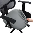 thumbnail image 5 of AUQ Office Chair Cover Removable Universal Desk Chair Seat Protector Stretchable Gray, 5 of 7